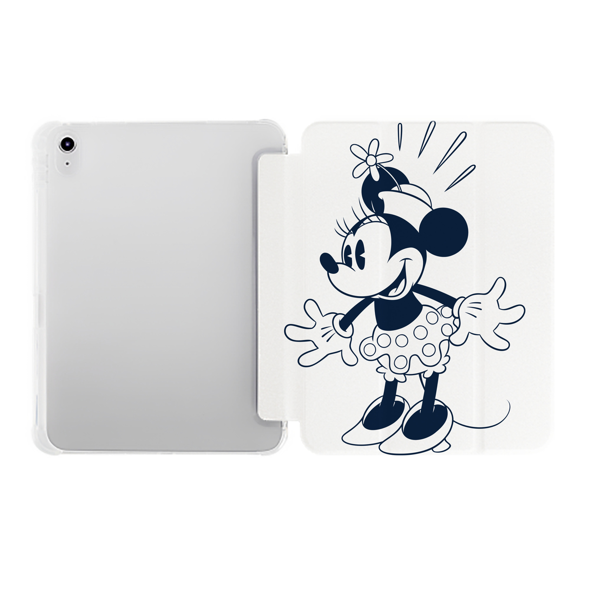 （画像用） ミッキーマウス Mickey Mouse IPad ケース ペン収納付き 三つ折りスタンド PUレザー×シリコン 対応機種9.5/10.5/10.9インチ